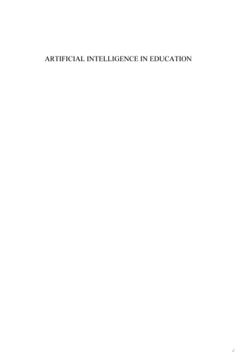 Artificial Intelligence in Education