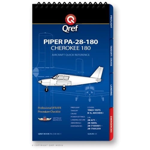 Piper Cherokee 180 PA-28-180 Qref Book