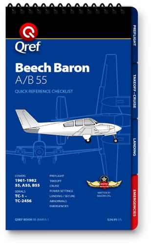 Beech Baron A/B55 Qref Checklist Book