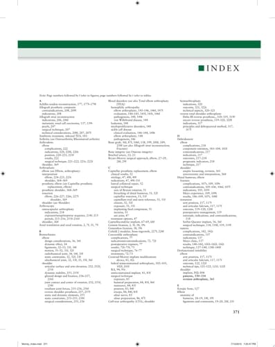 Joint Replacement Arthroplasty Basic Science, Elbow, and Shoulder