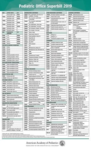 Pediatric Office Superbill 2019
