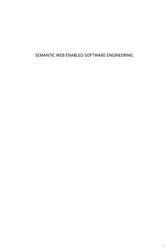 Semantic Web Enabled Software Engineering