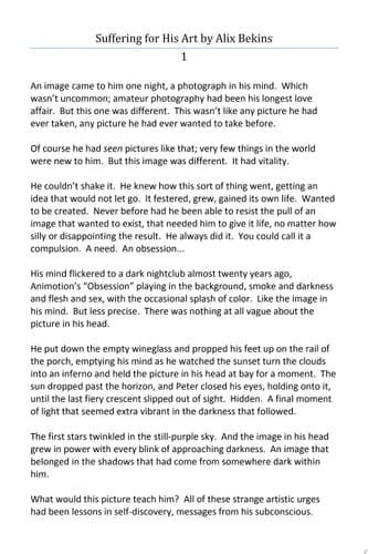 Suffering for His Art