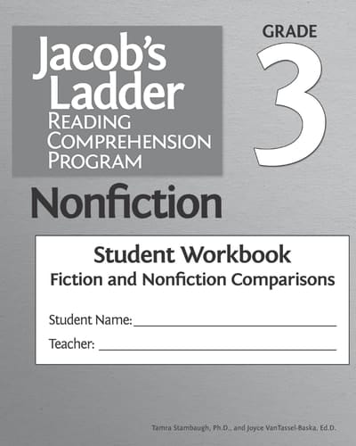 Jacob's Ladder Reading Comprehension Program Nonfiction Grade 3, Student Workbooks, Fiction and Nonfiction Comparisons (Set of 5)