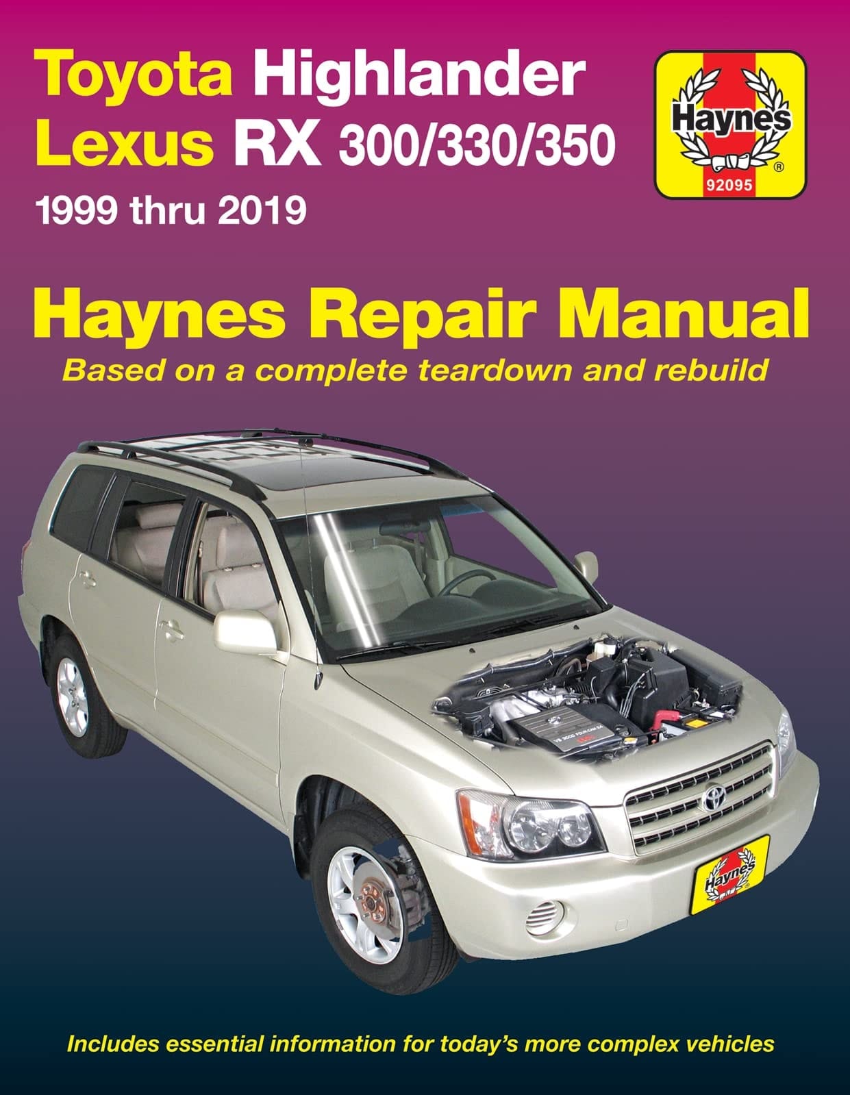 Toyota Highlander Lexus RX 300/330/350 Haynes Repair Manual 1999 thru 2019