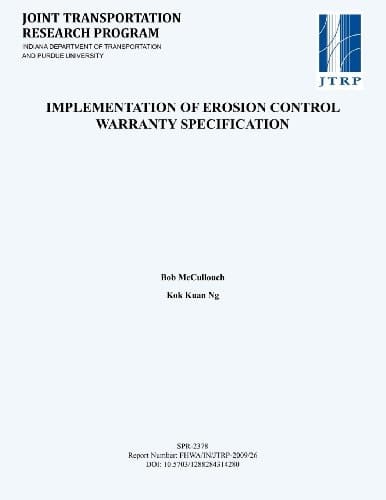 Implementation of Erosion Control Warranty Specification