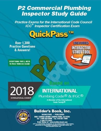 P2 Commercial Plumbing Inspector QuickPass Study Guide Based On 2018 IPC & 2018 IFGC