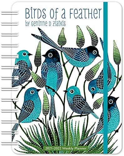 Geninne Zlatkis 2022 Weekly Planner: On-the-Go 17-Month Calendar with Pocket (Aug 2021 - Dec 2022, 5" x 7" closed): Birds of a Feather