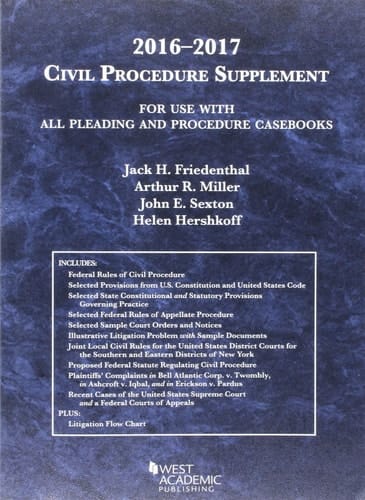 Civil Procedure Supplement, for Use with All Pleading and Procedure Casebooks