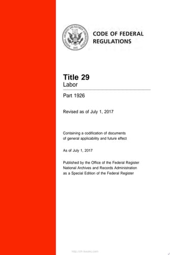 2017 CFR Annual Print Title 29 Labor Part 1926