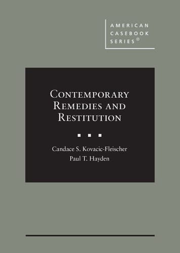 Contemporary Remedies and Restitution
