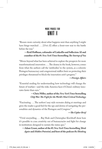 Unit X How the Pentagon and Silicon Valley Are Transforming the Future of War