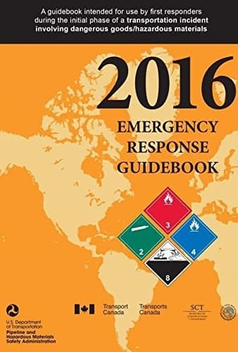 2016 Emergency Response Guidebook, Standard Bound Full Size 5 ½" x 7