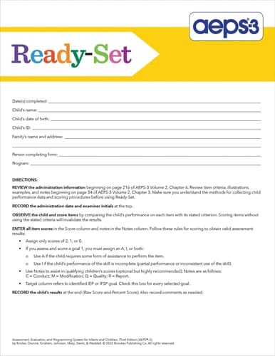 AEPS®-3 Ready Set