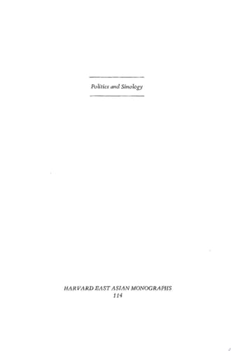 Politics and Sinology The Case of Naitō Konan (1866–1934)