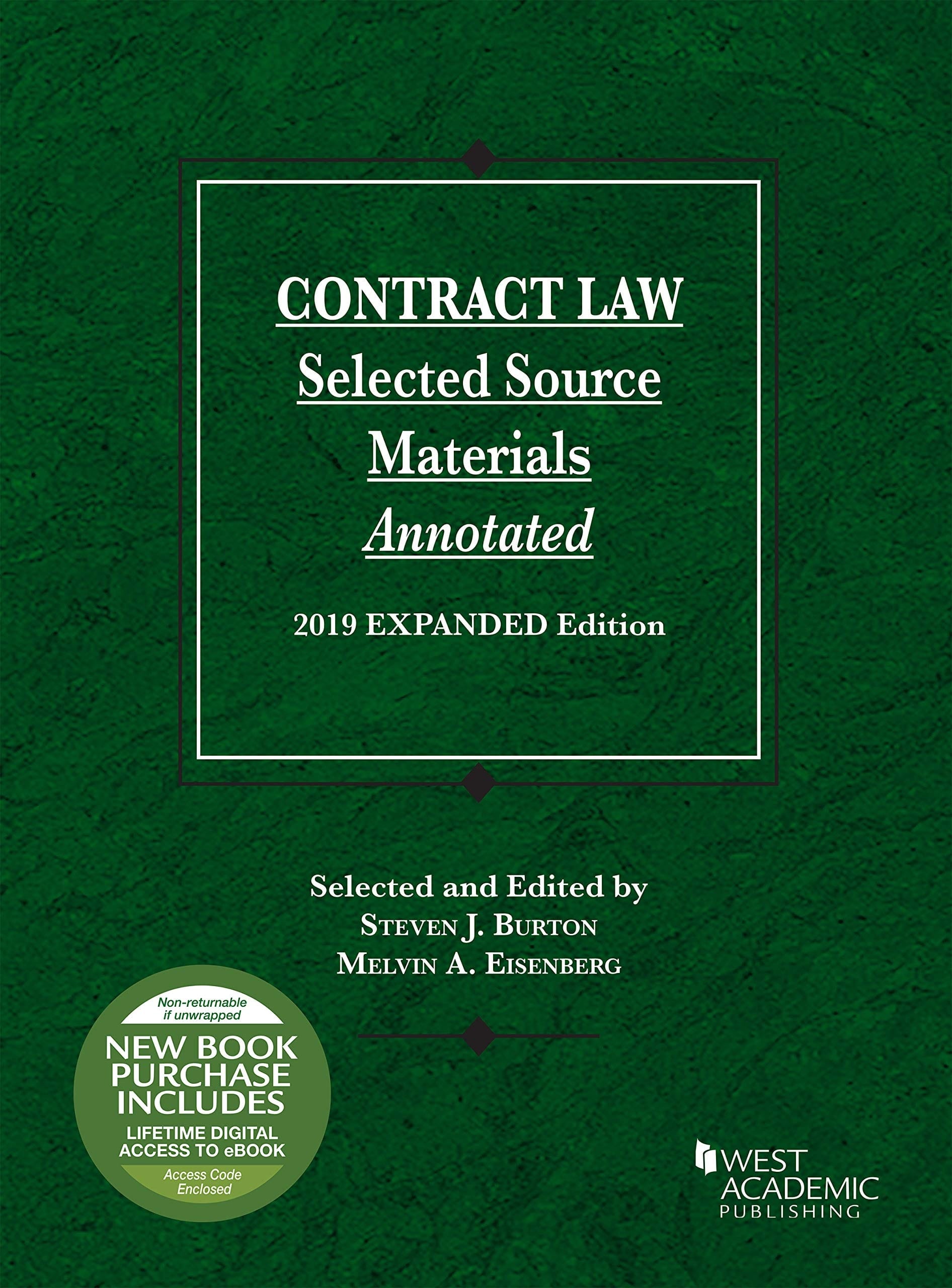 Contract Law, Selected Source Materials Annotated, 2019 Expanded Edition