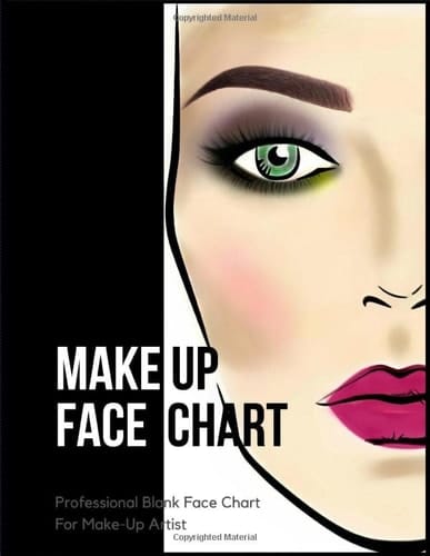 Make-Up Face Chart Professional Blank Face Chart for Make-Up Artist