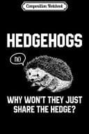 Composition Notebook Hedgehogs Why Won't They Just Share the Hedge Journal/Notebook Blank Lined Ruled 6x9 100 Pages