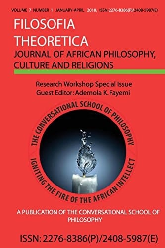 Filosofia Theoretica Vol 7 No 1 2018 Journal of African Philosophy, Culture and Religions