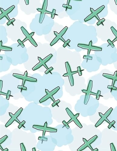 Cloud Notebook Blue Sky Air Plane Journal Lined Ruled Page Paper for Kids Teen Girl Boy Women Men Preschool Kindergaten Primary School Great for Writing Cute Diary Note Pad Planner College Composition Book (Large, 8. 5 X 11 Inches, Paperback)