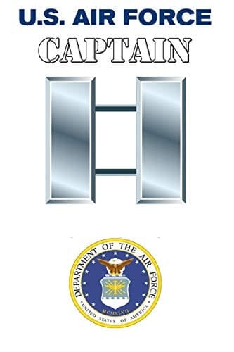 U. S. Air Force Captain Officer Rank Insignia - Composition Notebook Journal Diary, College Ruled, 150 Pages