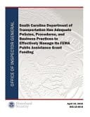 South Carolina Department of Transportation Has Adequate Policies, Procedures, and Business Practices to Effectivel