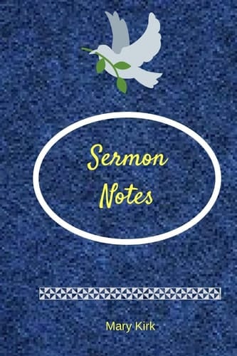 Sermon Notes 6 X 9 , Bible Study Journaling, Daily Or Weekly Personal Notes, Church Sermons - Blue Slate