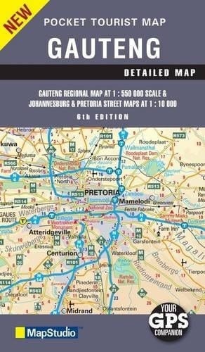 Gauteng Pocket Map 1:550K MapStudio