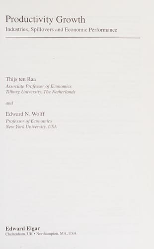 Productivity Growth Industries, Spillovers and Economic Performance