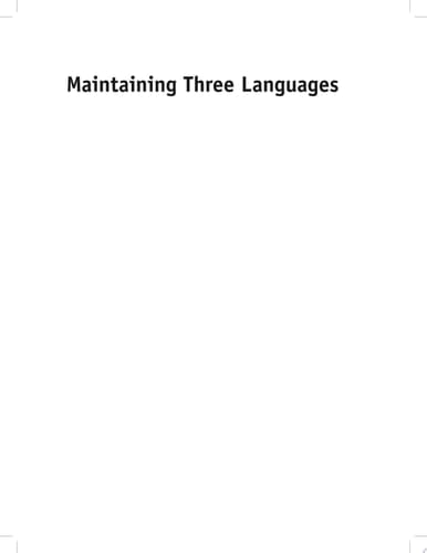 Maintaining Three Languages The Teenage Years