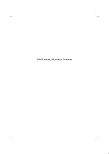 Life Sciences, Information Sciences