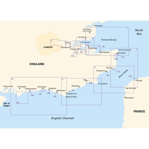 Imray 2100 Kent and Sussex Coasts Chart Pack Thames Estuary to the Solent