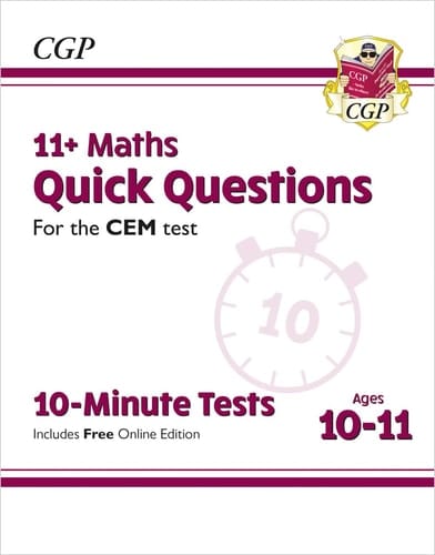11+ Maths Quick Questions for the CEM Test 10-minute tests, ages 10-11