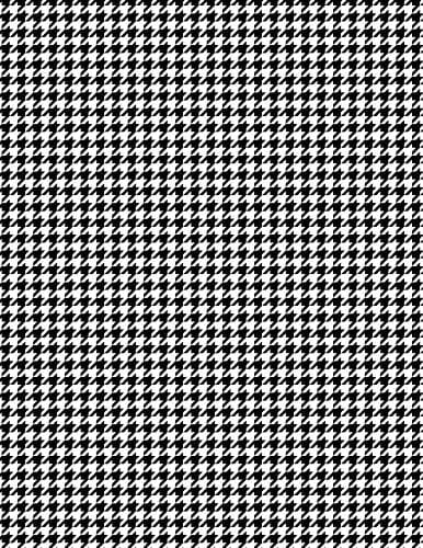 Houndstooth Journal Blank Book to Write in | 150 Blank Lined and Numbered Pages | 8. 5 X 11 | Notebook | Diary | Composition Book