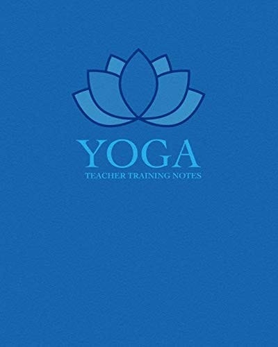 Yoga Teacher Training Composition Notebook/Journal College Ruled with Stylized Blue Lotus Cover