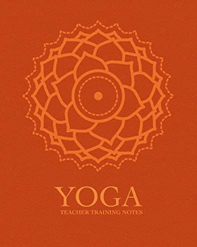 Yoga Teacher Training Composition Notebook/Journal College Ruled with Orange Large Lotus Cover