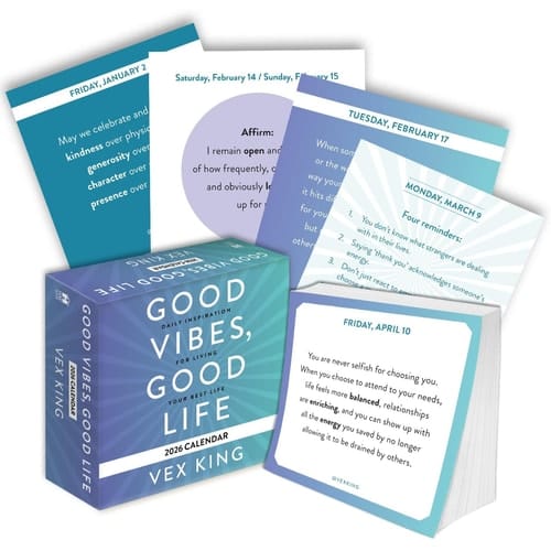 Good Vibes, Good Life Calendar 2026: Daily Inspiration for Living Your Best Life
