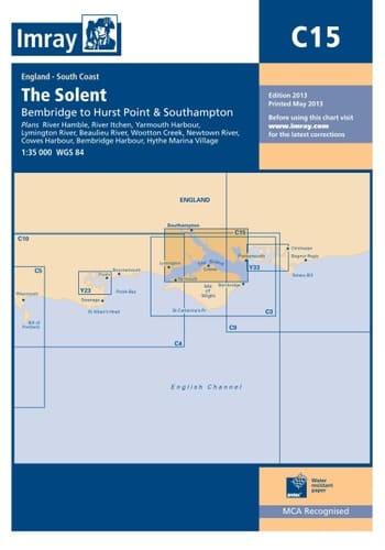 C15 the Solent Bembridge to Hurst Point and Southampton 1:35,000 WGS 84