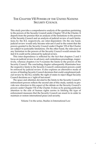 The Chapter VII Powers of the United Nations Security Council