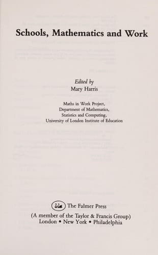 Schools, Mathematics & Work