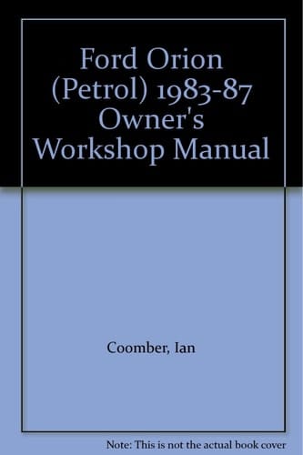 Ford Orion Owners Workshop Manual