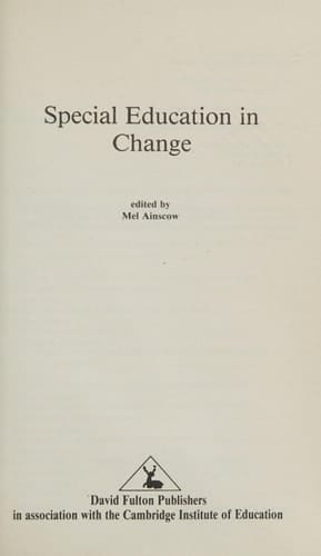 Special Education in Change