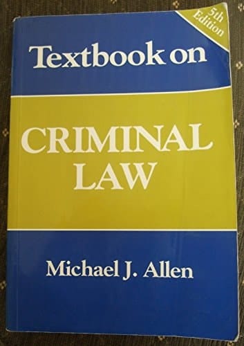 Textbook on Criminal Law