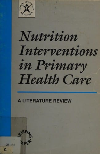 Nutrition Interventions in Primary Health Care A Literature Review