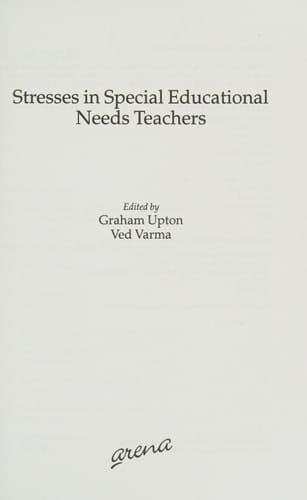 Stresses in Special Educational Needs Teachers