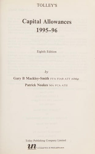 Tolley's Capital Allowances, 1995-96