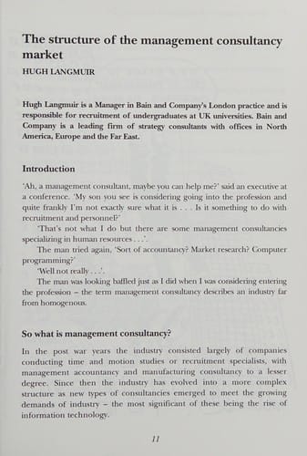 The Ivanhoe Guide to Management Consultants, 1991