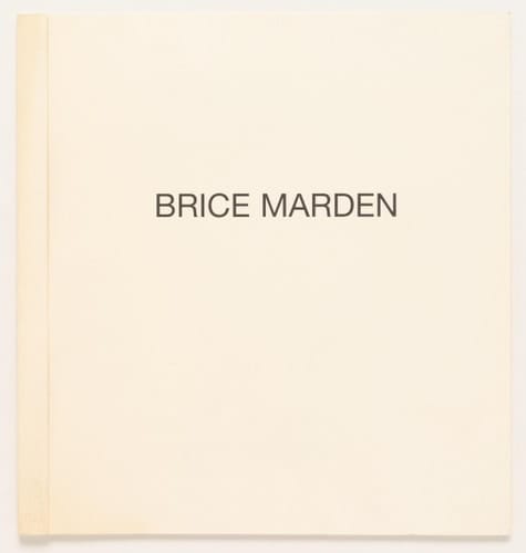 Brice Marden: Drawings, 1964-1994 : November 3-December 2, 1995