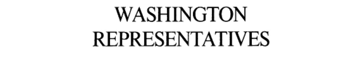 Washington Representatives, 1994