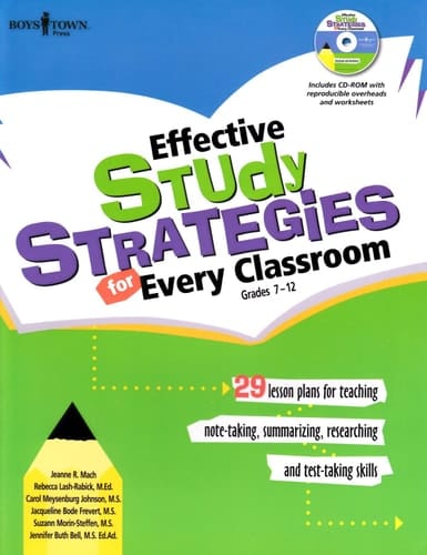 Effective Study Strategies for Every Classroom Grades 7-12: 29 Lesson Plans for Teaching Note-Taking, Summarizing, Researching and Test-Taking Skills